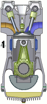 Four-stroke cycle (or Otto cycle)1. Intake2. compression3. power4. exhaust